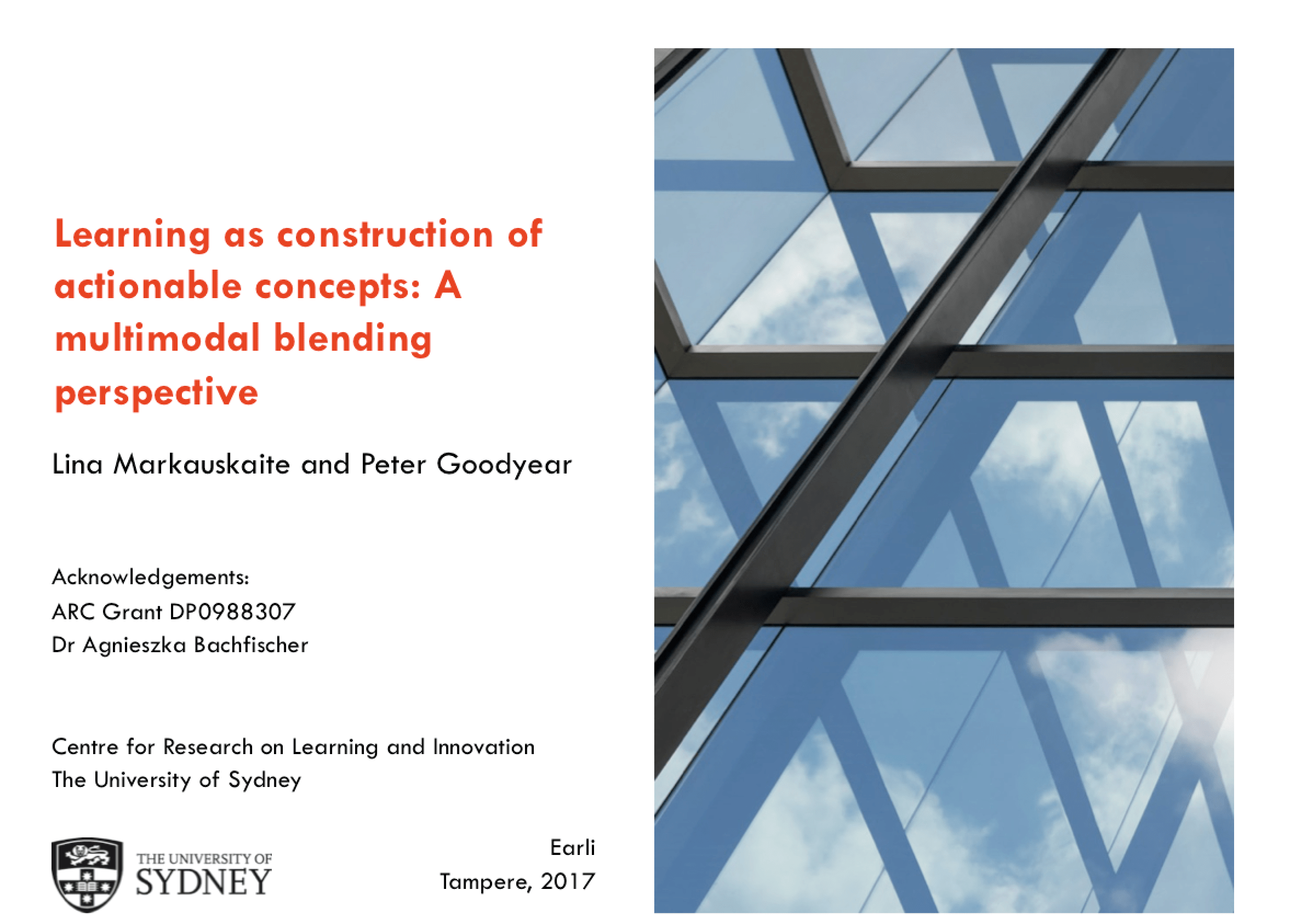 Learning as construction of actionable concepts: A multimodal blending perspective